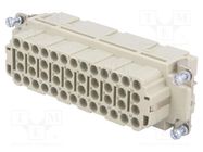 Connector: HDC; contact insert; female; Han® EE; PIN: 46; 46+PE HARTING