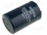 Capacitor: electrolytic; 22000uF; 63VDC; Ø51x80mm; ±20%; 2000h SAMXON