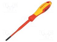 Screwdriver; insulated; slot; 4,0x0,8mm; Blade length: 100mm KNIPEX