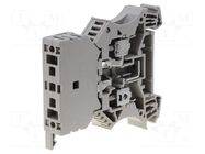 Splice terminal: rail; 6.3A; 500V; screw terminal; beige; wemid WEIDMÜLLER