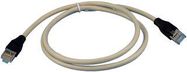 PATCH CORD, CAT5E, RJ45 PLUG, STP, 3FT, GREY