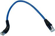 PATCH CORD, CAT5E, RJ45 PLUG, UTP, 1FT, BLUE