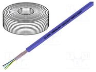 Wire; UNITRONIC® BUS LD; 2x2x0.22mm2; stranded; Cu; PVC; violet LAPP