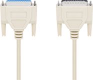 D-SUB 25-Pin Extension Cable, Male/Female, Serial 1:1, 1.8 m, grey - D-SUB/IEEE 1284 male (25-pin) > D-SUB/IEEE 1284 female (25-pin)