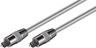Toslink Cable 6 mm with Metal Connectors, 3 m, silver - Toslink male > Toslink male, ø 6 mm