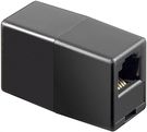 Telephone Adapter, black - RJ11/RJ14 female (6P4C) > RJ11/RJ14 female (6P4C)