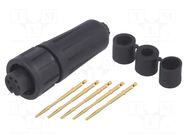 Connector: circular; plug; female; 3A; 125V; PIN: 5; EN2; soldering SWITCHCRAFT