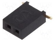 Connector: pin strips; socket; female; PIN: 2; straight; 1A; SMT CONNFLY