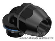 CONDUIT FITTING, RA, THERMOPLASTIC, BLACK, 9.53MM