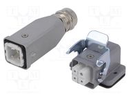 Connector: HDC; male + female; C146,heavy|mate; PIN: 4; 3+PE; M20 AMPHENOL