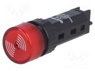 Signaller: sound; 80dB; Illumin: none; IP40; Ø16mm; max.5mm; plastic ONPOW