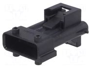 Connector: automotive; plug; male; JPT; PIN: 4; for cable; black TE Connectivity