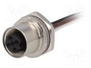 Connector: M12; socket; PIN: 5; female; B code-Profibus; cables TE Connectivity