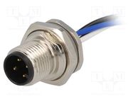 Connector: M12; socket; PIN: 4; male; A code-DeviceNet / CANopen TE Connectivity