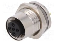 Socket; M12; PIN: 4; female; A code-DeviceNet / CANopen; THT; IP67 TE Connectivity