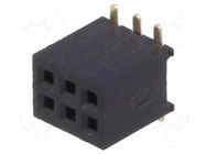 Connector: pin strips; socket; female; PIN: 6; straight; 1A; SMT CONNFLY