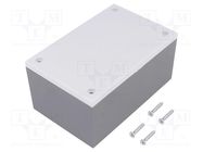 Enclosure: multipurpose; X: 70mm; Y: 110mm; Z: 54mm; CP; ABS; grey TEKO