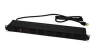 OUTLET STRIP, RACK MOUNT, 12, 15A, 6FT, BLACK