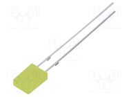 LED; rectangular; 2x4.95x6.96mm; yellow; 30÷45mcd; 150°; 20mA OPTOSUPPLY