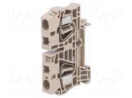 Splice terminal: rail; 41A; spring clamp; beige; wemid; 6mm2; W: 8mm WEIDMÜLLER