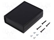 Enclosure: multipurpose; 1593; X: 77mm; Y: 95mm; Z: 30mm; ABS; black HAMMOND