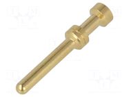 Contact; male; Han E®; copper alloy; gold-plated; 1mm2; crimped HARTING