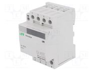 Contactor: 4-pole installation; 63A; 24VAC; NO x4; IP20; -25÷50°C F&F