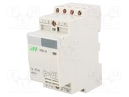 Contactor: 4-pole installation; 25A; 230VAC; NC + NO x3; IP20 F&F
