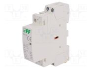 Contactor: 2-pole installation; 25A; 230VAC; NO x2; IP20; -25÷50°C F&F