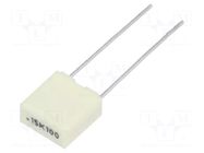Capacitor: polyester; 150nF; 63VAC; 100VDC; 5mm; ±10%; R82; THT; tape KEMET