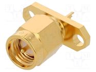 Socket; SMA; male; straight; 50Ω; soldering; PTFE; gold-plated TELEGÄRTNER