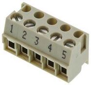 TERMINAL BLOCK PLUGGABLE, 5 POSITION, 22-12AWG