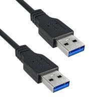 USB CABLE, 3.0 A PLUG-PLUG, 1M, BLK
