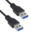 USB CABLE, 3.0 A PLUG-PLUG, 2M, BLK