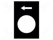 Label; black; Button marking: <-; control cassette; 30x40mm SCHNEIDER ELECTRIC