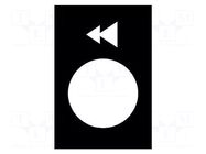 Label; black; Button marking: arrows; control cassette; 30x40mm SCHNEIDER ELECTRIC