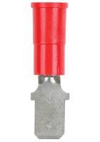 TERMINAL, MALE DISCONNECT, 0.187", CRIMP, RED