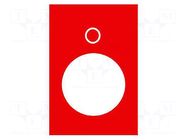 Label; red; Button marking: O; control cassette; 30x40mm SCHNEIDER ELECTRIC