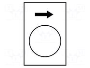 Label; white; Button marking: <-; control cassette; 30x40mm SCHNEIDER ELECTRIC