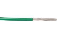 HOOK UP WIRE, 100FT, 24AWG, COPPER, GREEN, 600V