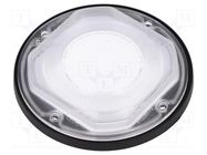 LED lens; round; silicone; transparent; Colour: black; H: 11.3mm LEDIL