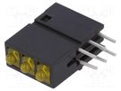 LED; in housing; yellow; 1.8mm; No.of diodes: 3; 38° SIGNAL-CONSTRUCT