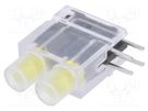 LED; in housing; yellow; 3.9mm; No.of diodes: 2; 20mA; 40°; 2.1V SIGNAL-CONSTRUCT