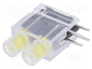 LED; in housing; 3.9mm; No.of diodes: 2; yellow; 20mA; 40°; 2.1V SIGNAL-CONSTRUCT