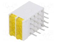 LED; in housing; 1.8mm; No.of diodes: 8; yellow; 10mA; 38°; 13mcd SIGNAL-CONSTRUCT