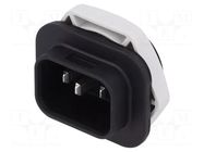 Connector: AC supply; soldering; male; 4761; 10A; 250VAC; PIN: 3 SCHURTER