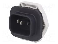 Connector: AC supply; 4.8x0,8mm connectors; male; 4761; 10A; PIN: 3 SCHURTER