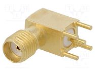 Connector: SMA; socket; female; angled 90°; 50Ω; THT; on PCBs; PTFE MOLEX