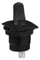 SWITCH, ROCKER, SPST, 6A, 125VAC, BLACK