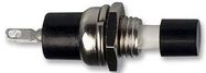 SWITCH, PUSHBUTTON, SPST, 3A, 125VAC, BLACK